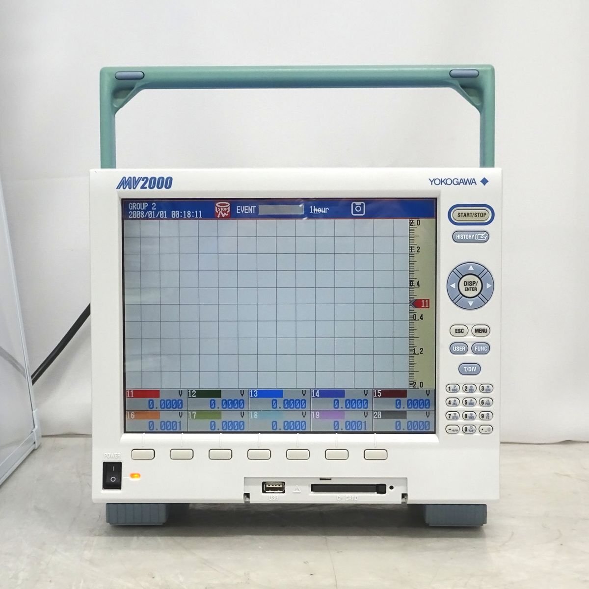YOKOGAWA MV2000 ポータブルレコーダ（MV2020-1-4-1-2-1M） 横河電機 【中古/20ch計測確認済/現状品】#447145