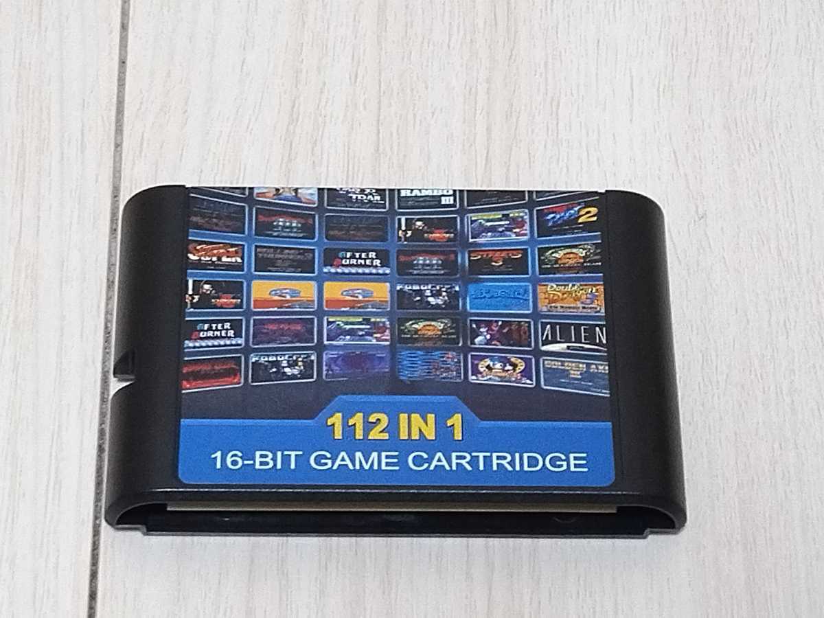 即決価格です MD 112IN1 112種類のゲームが楽しめる 動作確認のみ 送料210円~ メガドライブで発売されたアクション シューティング多数収録