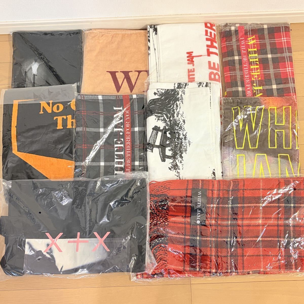 【未使用】WHITE JAM ホワイトジャム グッズ ライブグッズ まとめ売り タオル マフラー バッグ 未開封あり コレクション整理 10点セット