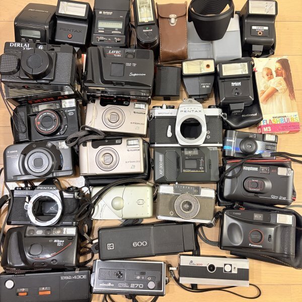【ジャンク】フィルムカメラ 大量まとめ売り 19点セット Pentax ペンタックス Canon キヤノン オートボーイ Nikon ニコン