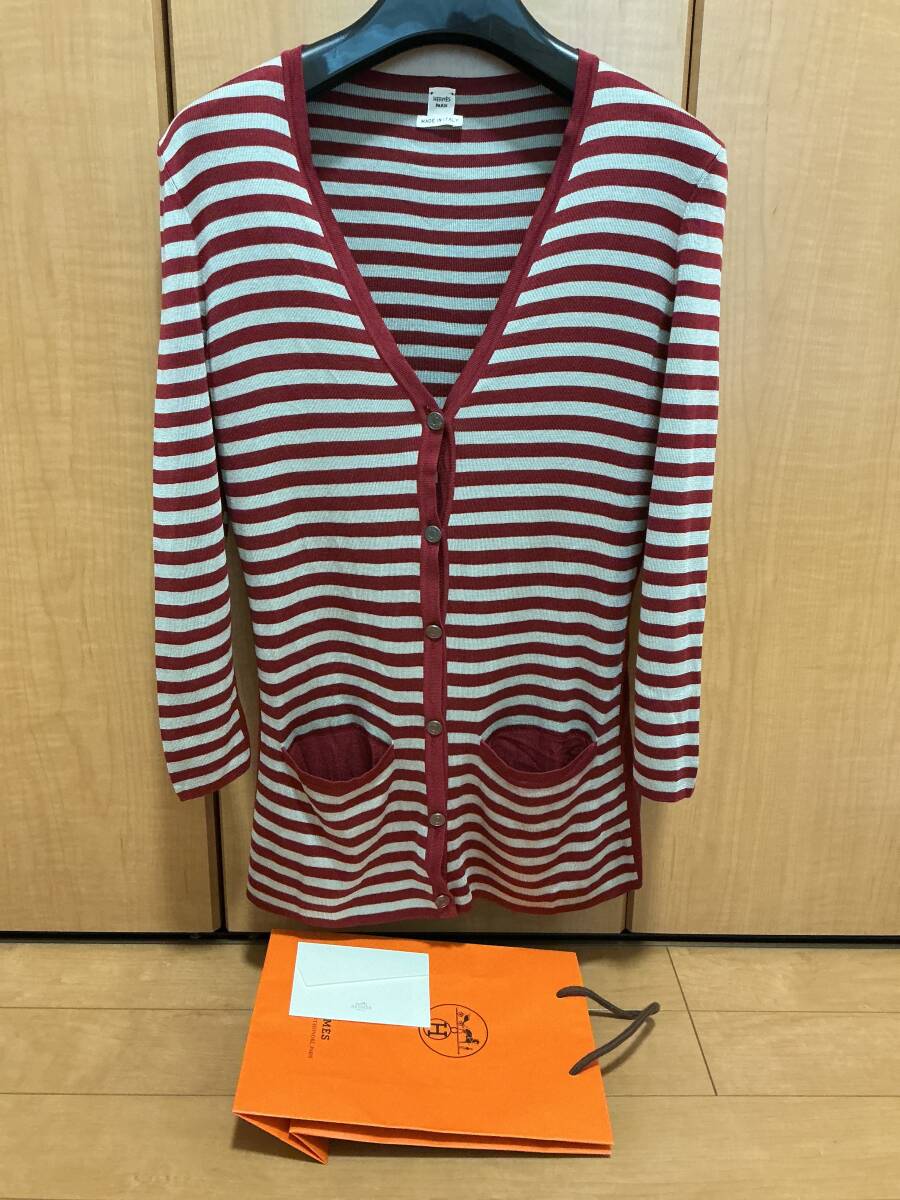 美品　HERMES エルメス　レディース　カーディガン　SM シルク