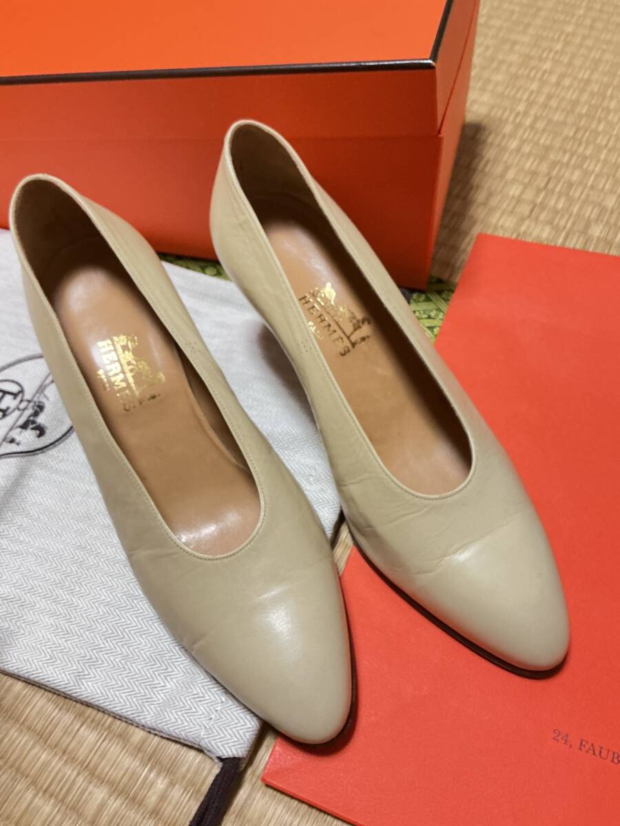 未使用　HERMES エルメス　レディース　靴　革　37