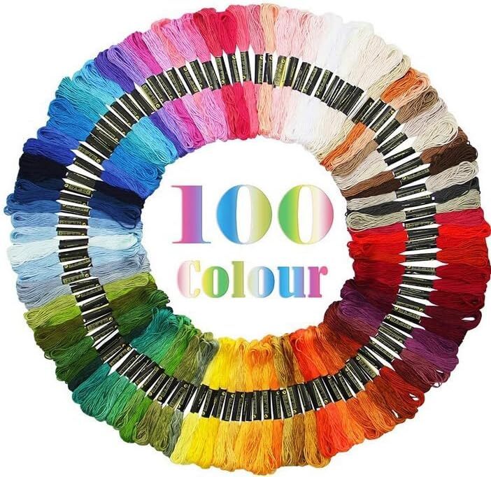 刺繍糸 100色 100束セット クロスステッチ ミサンガ 裁縫 手芸 ハンドメイドクロスステッチ ミサンガ 刺しゅう糸 パッチワーク
