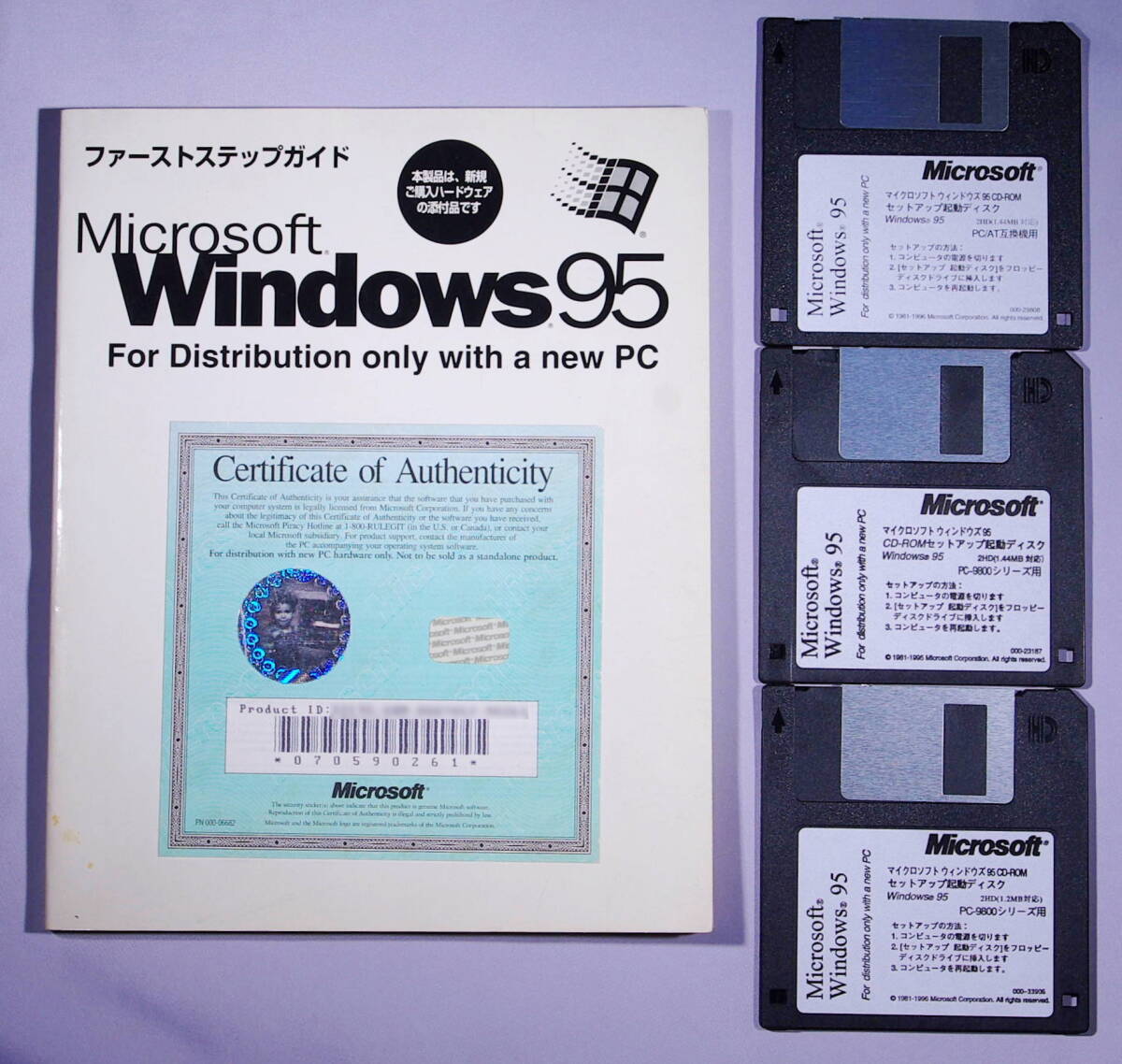 Microsoft Windows95 ファーストステップガイド + 起動ディスク PC/AT 互換機用・PC-9800シリーズ用