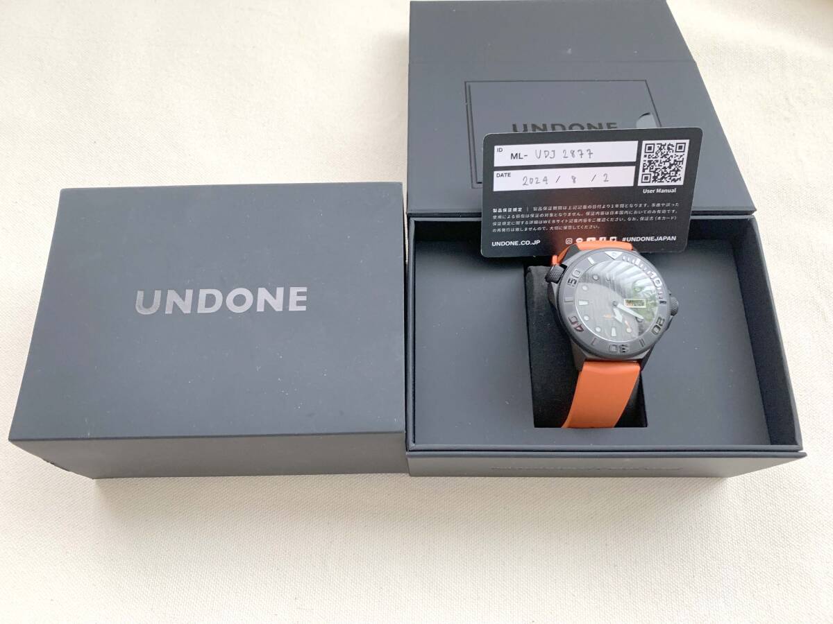 数量限定品　稼働品 UNDONE　アンダーン　SUBMERGE　ダイバー　チタン　メンズ　デイデイト　カレンダー　自動巻き　ウォッチ ギャラ付き