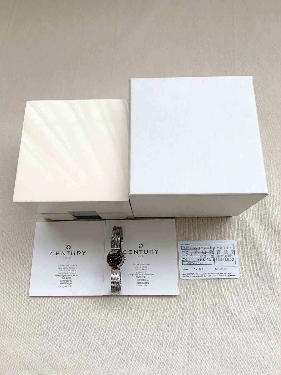 稼働品 CENTURY　センチュリー　TIME GEM　606.7.S52.11.SM　タイムジェム 12Pダイヤ　クォーツ　レディース　ウォッチ　ギャラ付き