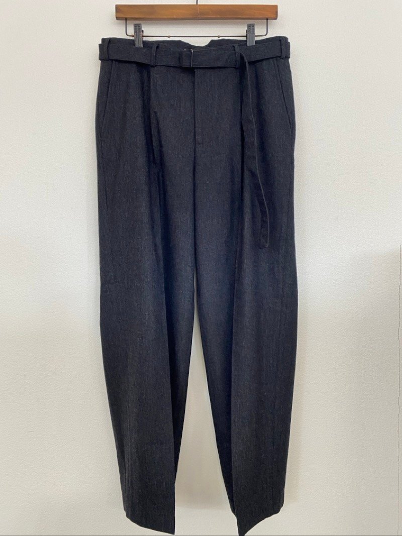 UNITED ARROWS ベルト付き グレー ウール　パンツ ユナイテッドアローズ☆ちょこオク☆60