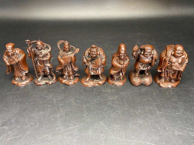 七福神 置物 恵比寿 大黒天 毘沙門天 弁財天 福禄寿 寿老人 布袋尊 縁起物 樹脂 MADE IN TAIWAN インテリア ディスプレイ ☆ちょこオク☆60