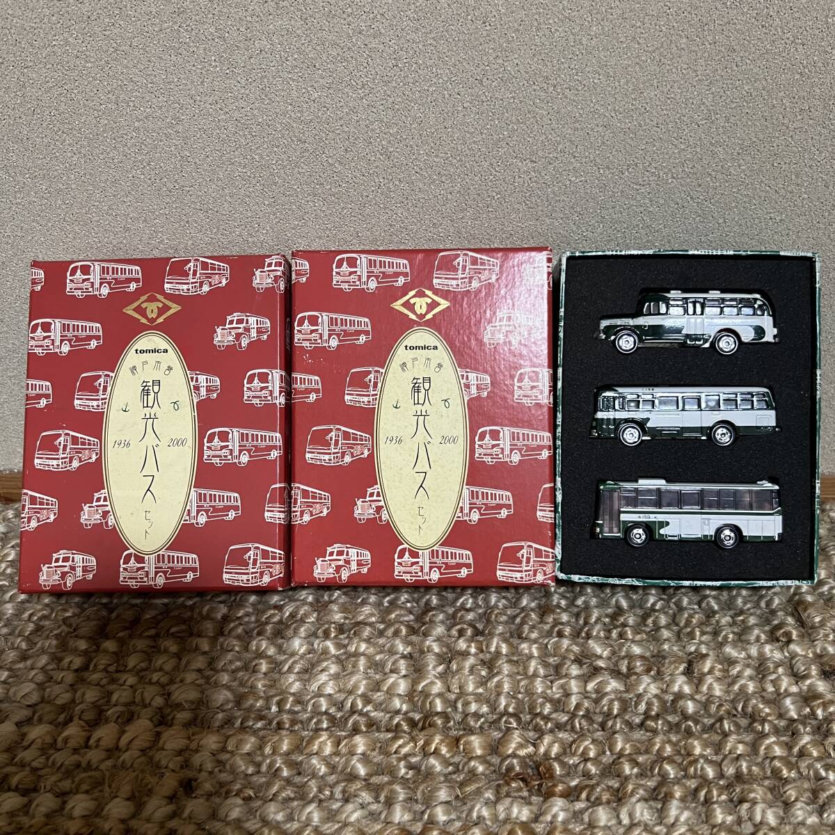 0707　トミカ　神戸市営バス 三個セット 路線バスセット　70周年記念　観光バスセット　現状ジャンク