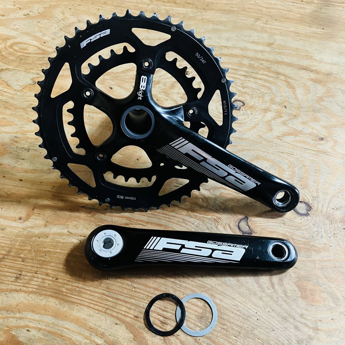FSA. GOSSAMER BB386EVO ダブルクランク 170mm チェーンリング50-34T 11速対応
