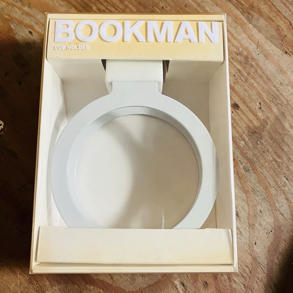 未使用品 BOOKMAN カップホルダー ホワイト ハンドルバー取付 自転車 ドリンクホルダー 保管品