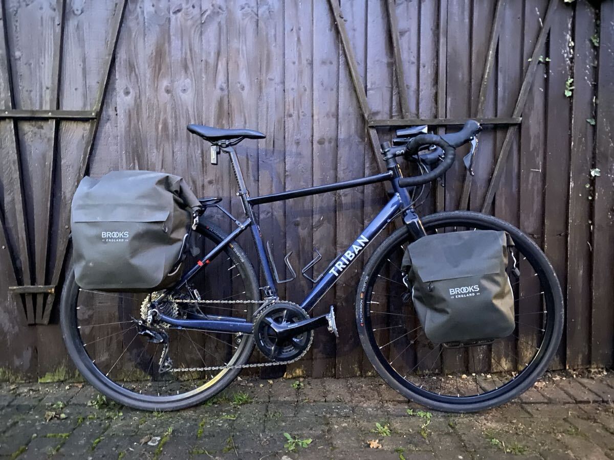 未使用品 BROOKS SCAPE PANNIER LARGE SINGLE MUD GREEN サイドバッグ 防水撥水 大容量 ロードバイク 自転車