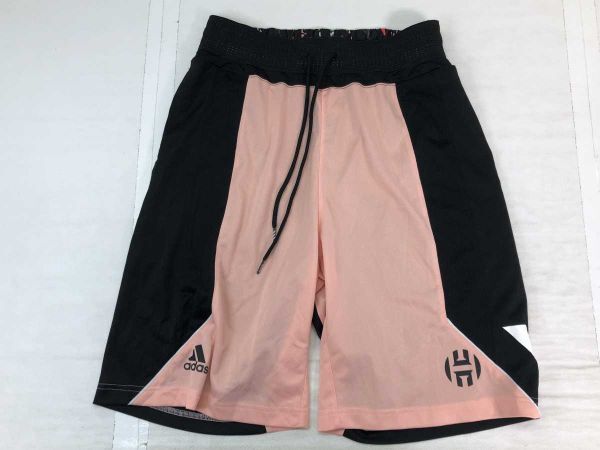 adidas アディダス HARDEN AERORADY スポーツ バスケットボール 配色切替 バスパン イージー ショート ハーフ パンツ 黒 2XO メンズ
