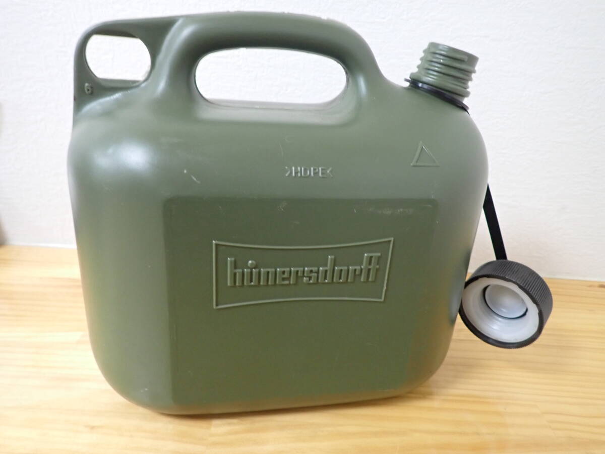 「S8A」hunersdorff ヒューナースドルフ ポリタンク ポリタン灯油 キャンプ燃料 ストーブ アウトドア用品 燃料タンク　5リットル