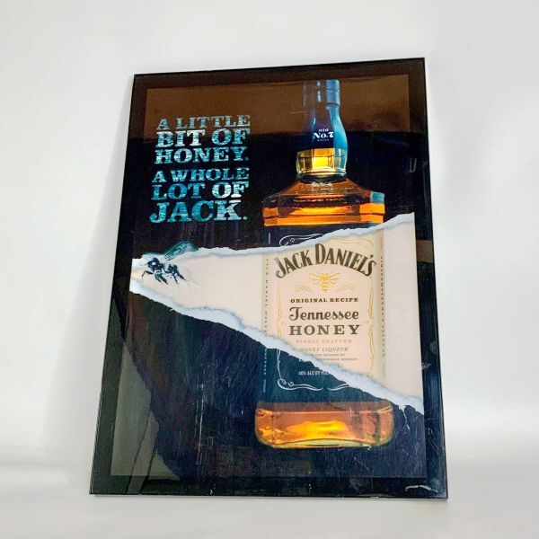 ジャックダニエル JACK DANIEL’S 額装 オブジェ 飾り 壁掛け バー ガレージ 世田谷ベース インテリア ビンテージ