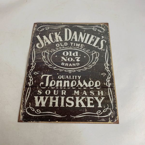 ジャックダニエル JACK DANIEL’S ティンプレート ブリキ 看板 サインプレート オブジェ 飾り 壁掛け バー ガレージ
