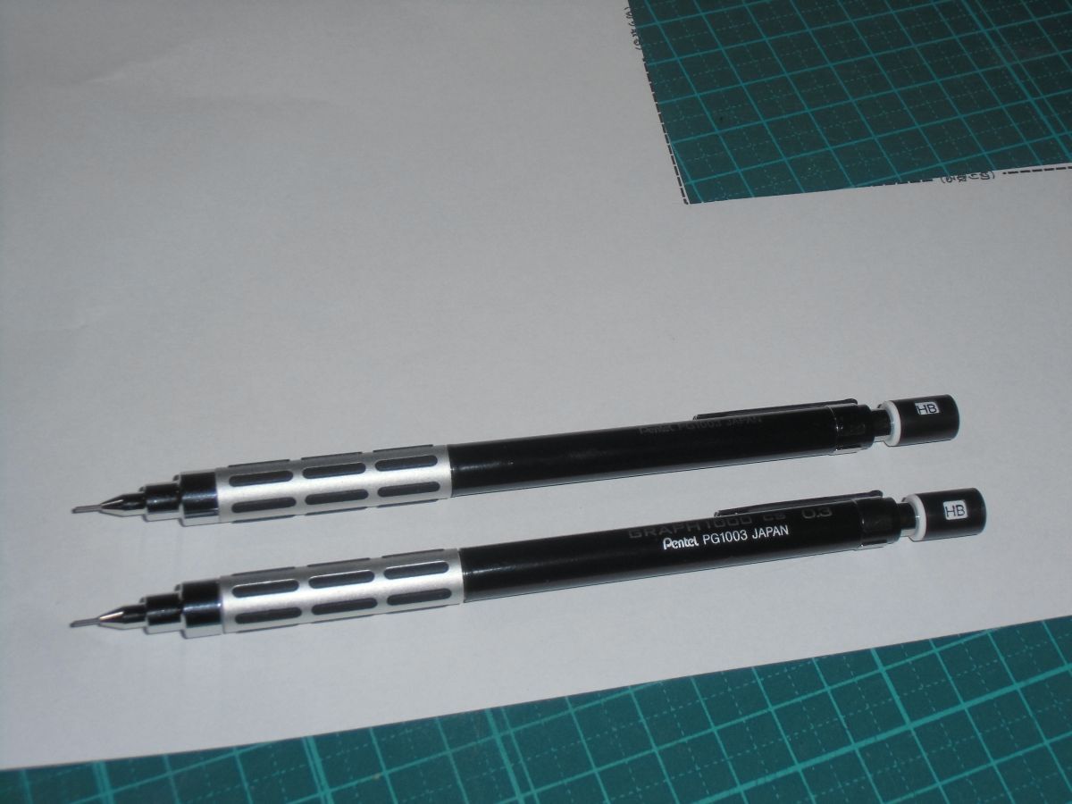 送料￥180~☆まとめて2点セット　グラフ1000CS XPG1003CSA 0.3mm ブラック軸　③　ぺんてる Pentel　シャープペン　GRAPH 1000 CS 0.3