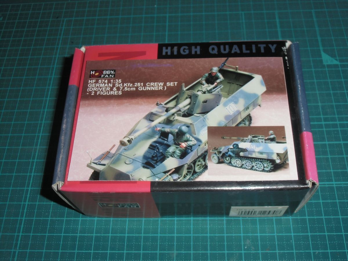 1/35　WWII ドイツ軍 Sd.Kfz.251/9 7.5cm砲搭載型 乗員セット レジンフィギュア2体　ホビーファン HOBBY FAN HF574