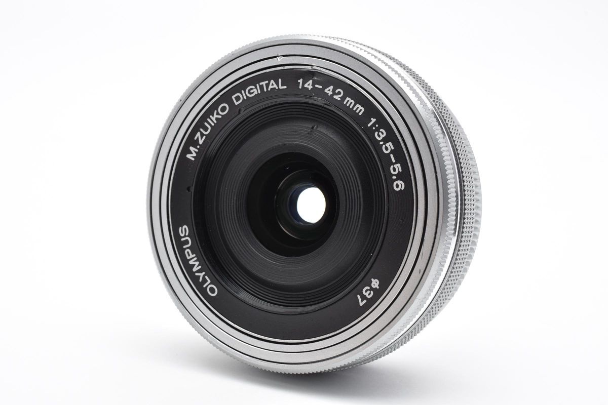 ★良品★ OLYMPUS オリンパス M.ZUIKO DIGITAL ED 14-42mm F3.5-5.6 EZ ED MSC シルバー #801W0687021