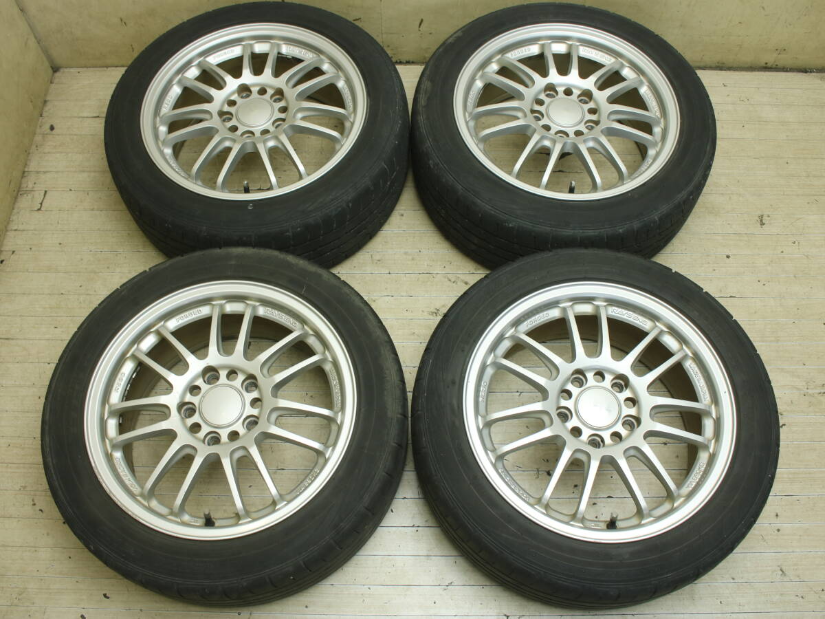 送料無料 (沖縄/離島除く) レイズ ボルクレーシング RE30 シルバー 16×7J 205/50R16 PCD 114.3 5H RAYS VOLK RACING 軽量 鍛造