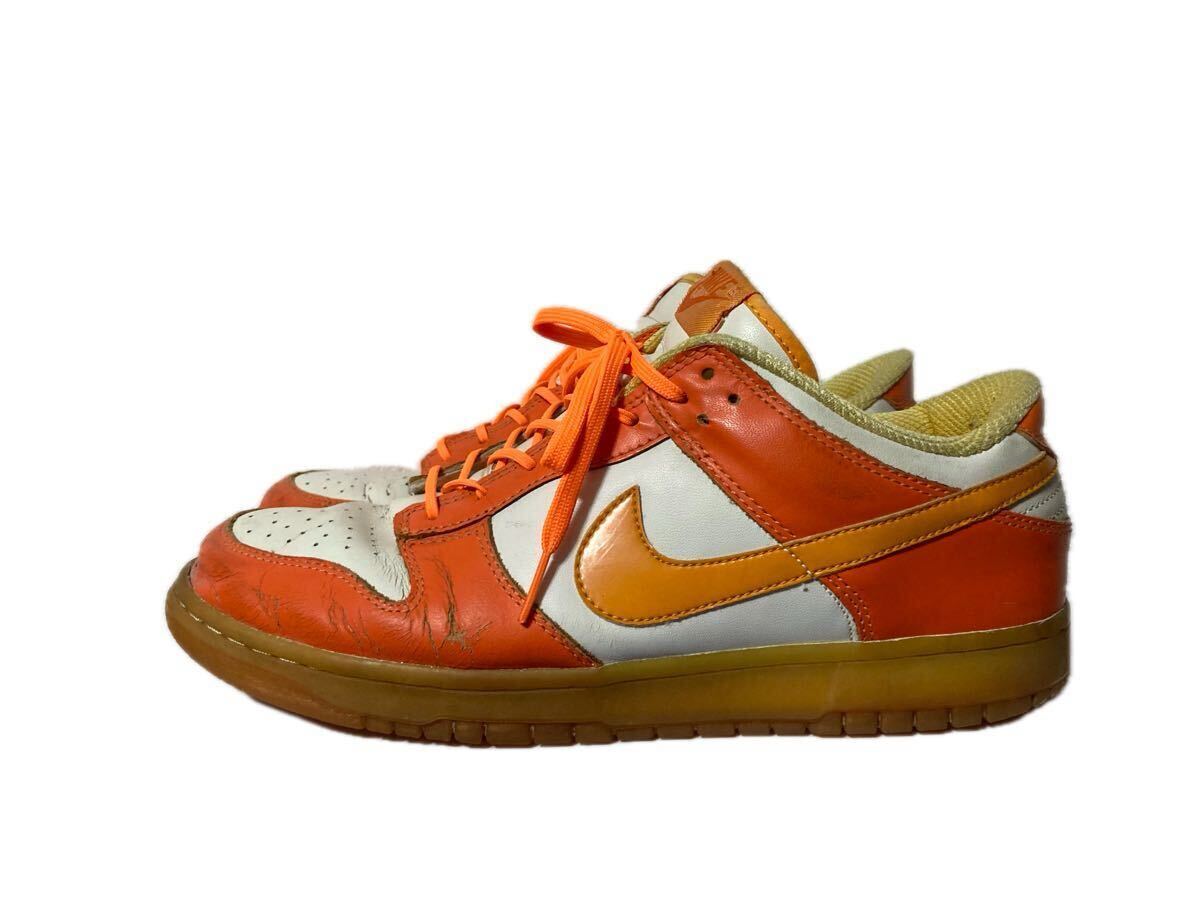 NIKE 06年製 WMNS DUNK LOW 28.5cm White / Shock Orange / Orange Blaze 309324-181 wmnsUS11.5