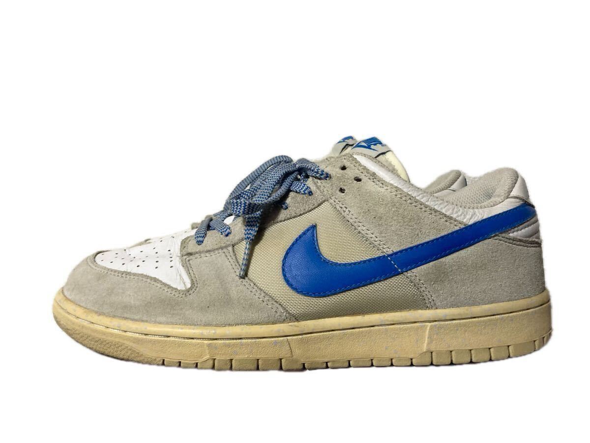 NIKE 08年製 DUNK LOW CL Neutral Grey/New Blue-White 318020-041 US10 28cm グレー スカイブルー 