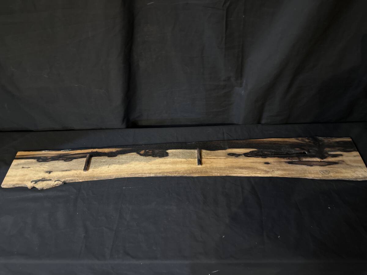 国産黒柿　花会板　拭き漆仕上げ　無垢材一枚板　華道具　茶道具　113.5cm