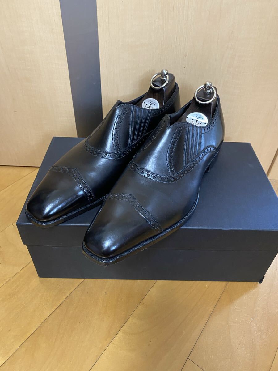 ガジアーノガーリング　バークレー　GAZIANO&GIRLING 7h ブラック　25.5cm サイドエラスティック