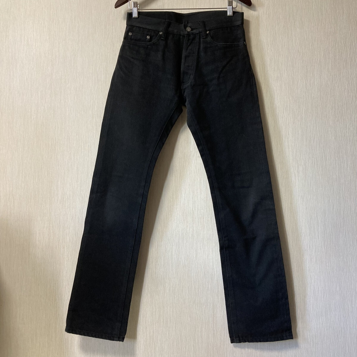 CELT&COBRA ケルト&コブラ J1-B デニムパンツ W28 L32 黒 x 黒レザー 赤耳【検】lost control geruga rude gallery there