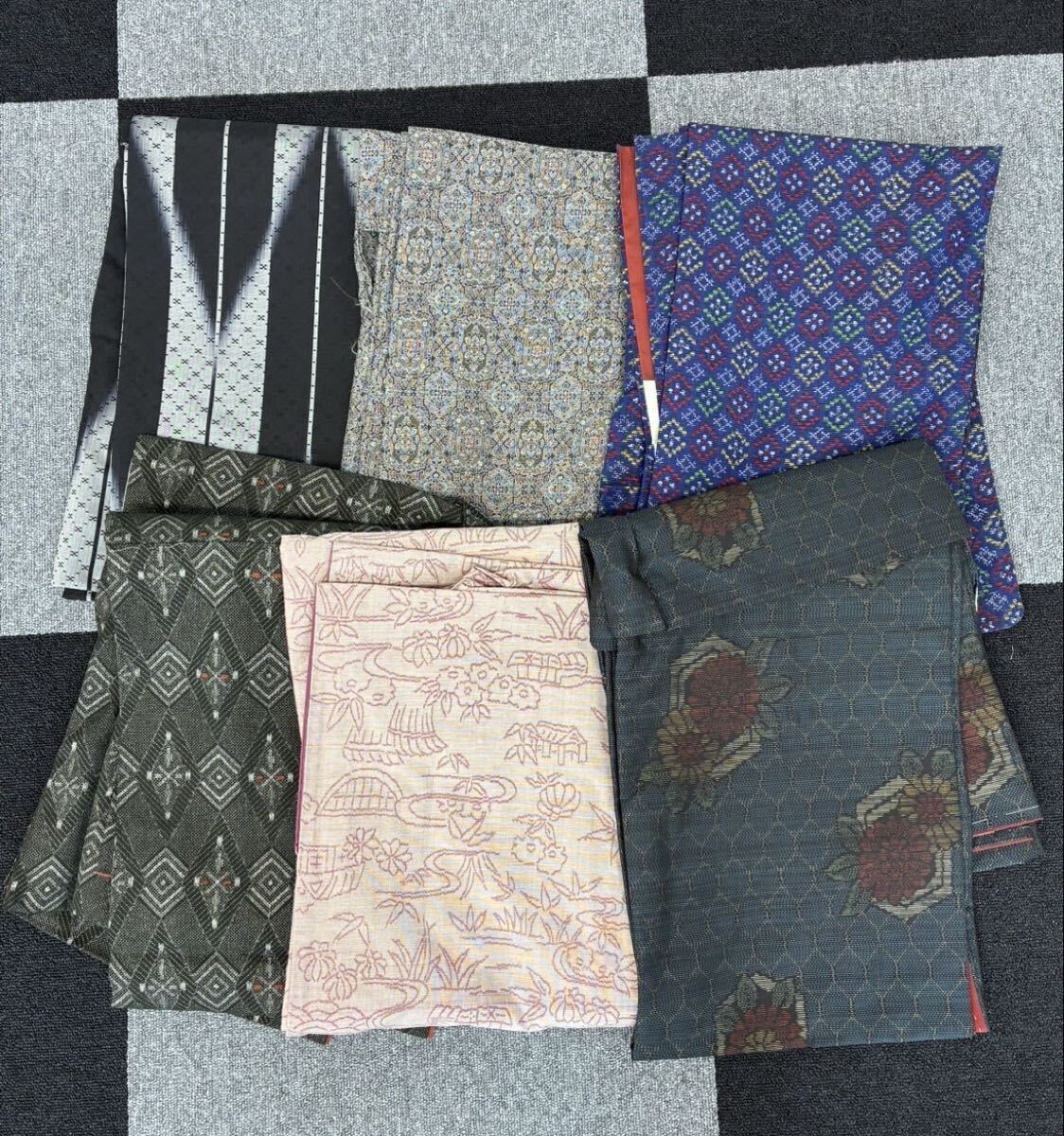 紬 着物 まとめ 6点 ハンドメイド リメイク 和装 和服 アンティーク 和柄 