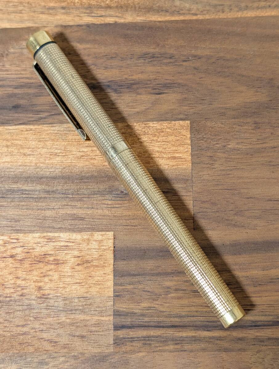 z45 GOLD ELECTROPLATED SHEAFFER U.S.A. シェーファー ペン先 14K 585　 GOLD 格子柄 万年筆 筆記用具　ペン