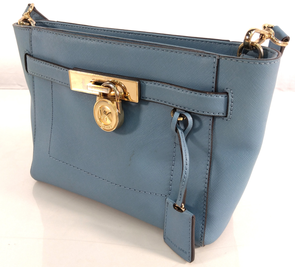 MICHAEL KORS マイケルコース レザー ショルダーバッグ ブルー サックス レディース_AGL_D0729-G00B