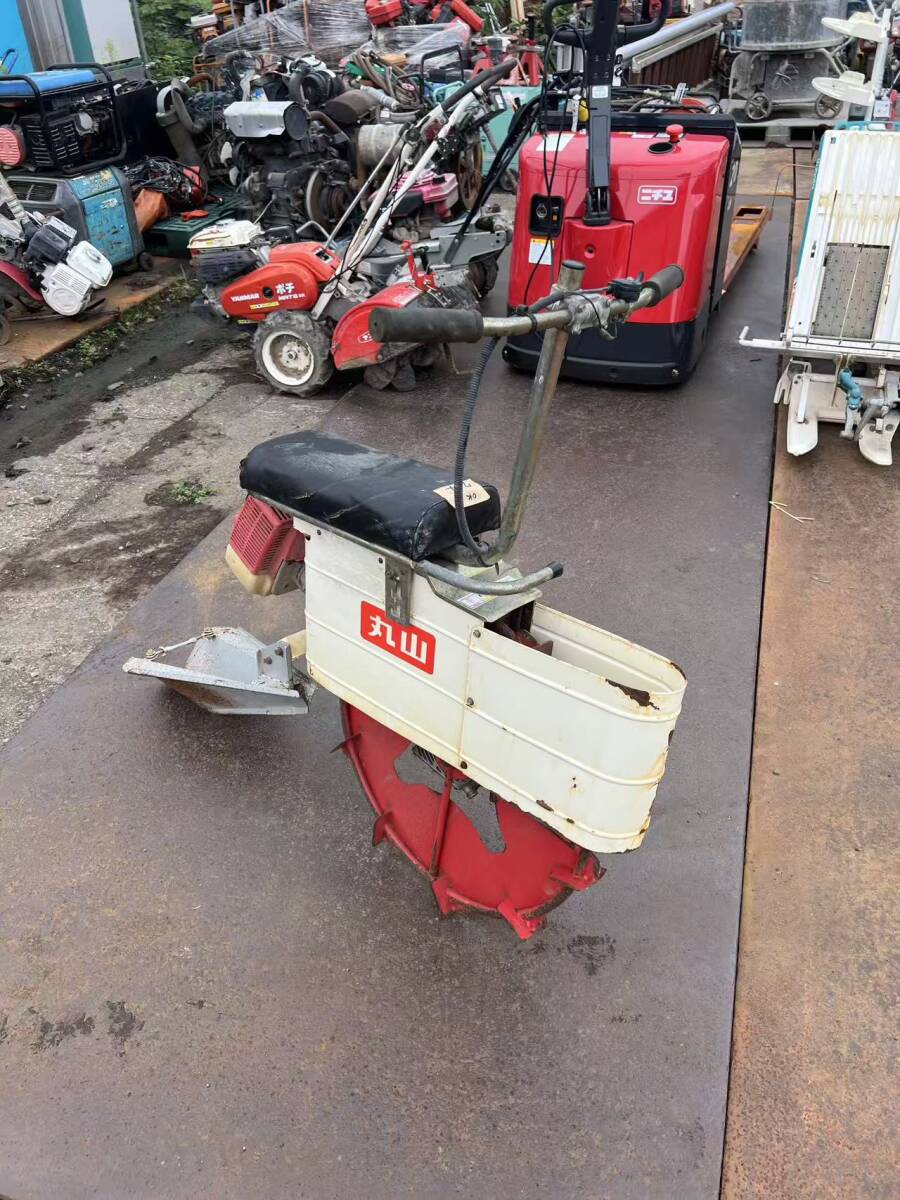 動画あり　秋田県横手市発　丸山 乗用溝切り機 MKF-A430 混合 リコイル 水田 溝切機 動作確認済み 発送可