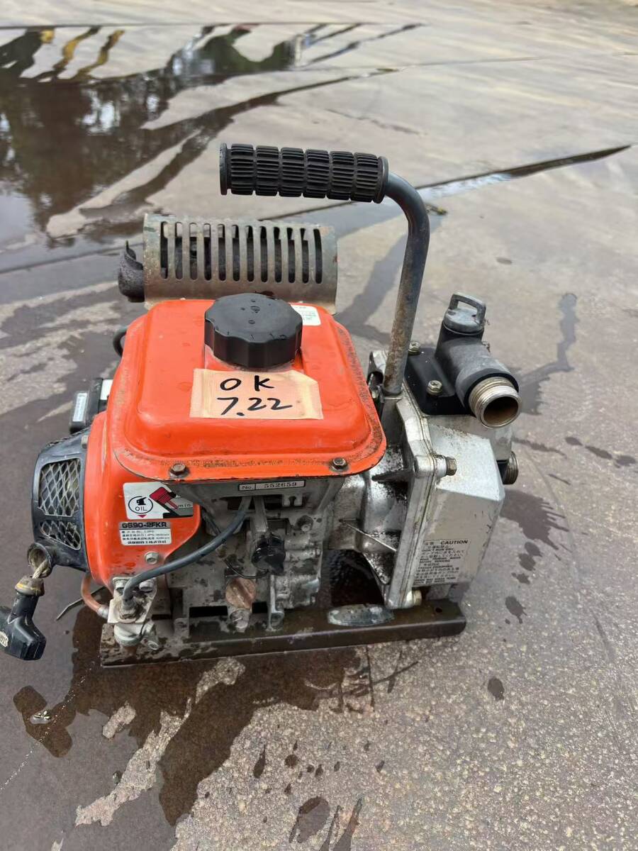 動画あり　秋田県横手市発　MARUYAMA エンジンポンプ MP2500E 25MMクボタエンジン GS-90-2FKR　2.2PS 動作確認済