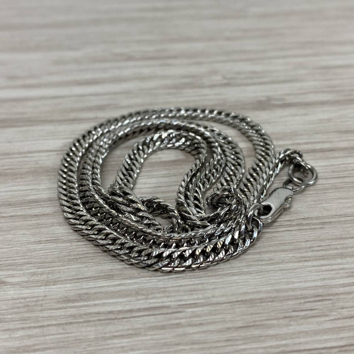 ●【MH-3682】中古品 SILVER シルバー silver925 喜平 6面ダブル カット ネックレス 長さ約51cm 約17.4g アクセサリー【レタパプラス可】