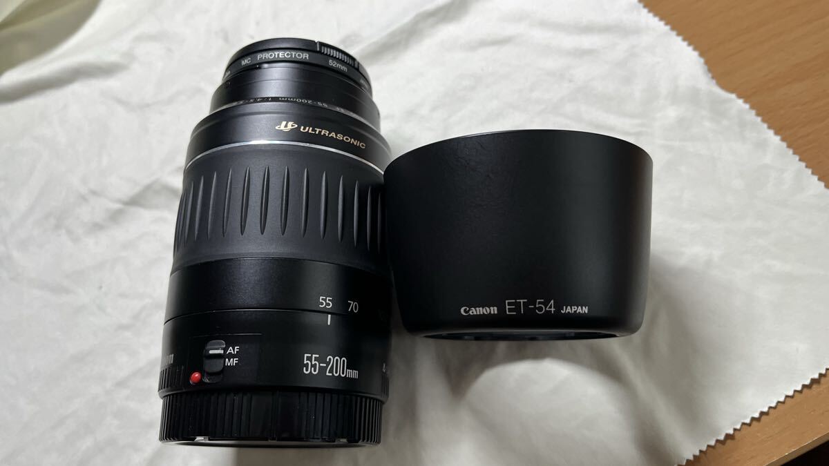 Canon EF 55-200mm F4.5-5.6 II USM 望遠ズームレンズ フード付