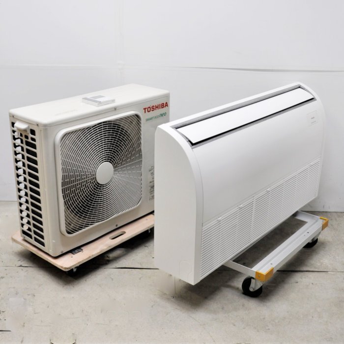中古｜天吊り形エアコン 3馬力 室内機AIC-RP804H 室外機ROA-RP801H 東芝 2022年 三相200V ｜動産王｜大阪｜送料無料