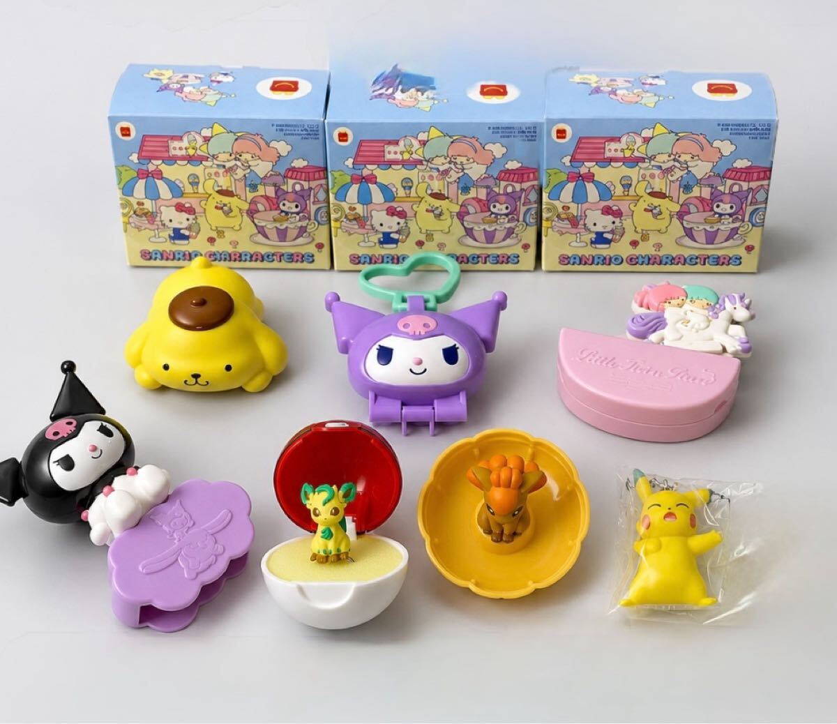 サンリオ ポケモン 7点 まとめ売り クロミ ポムポムプリン ピカチュウ ロコン リーフィア