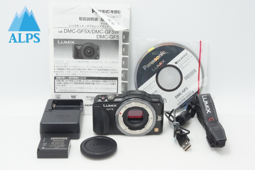 良品 Panasonic パナソニック LUMIX DMC-GF5 ボディ ミラーレス一眼カメラ ブラック 260630r【アルプスカメラ】