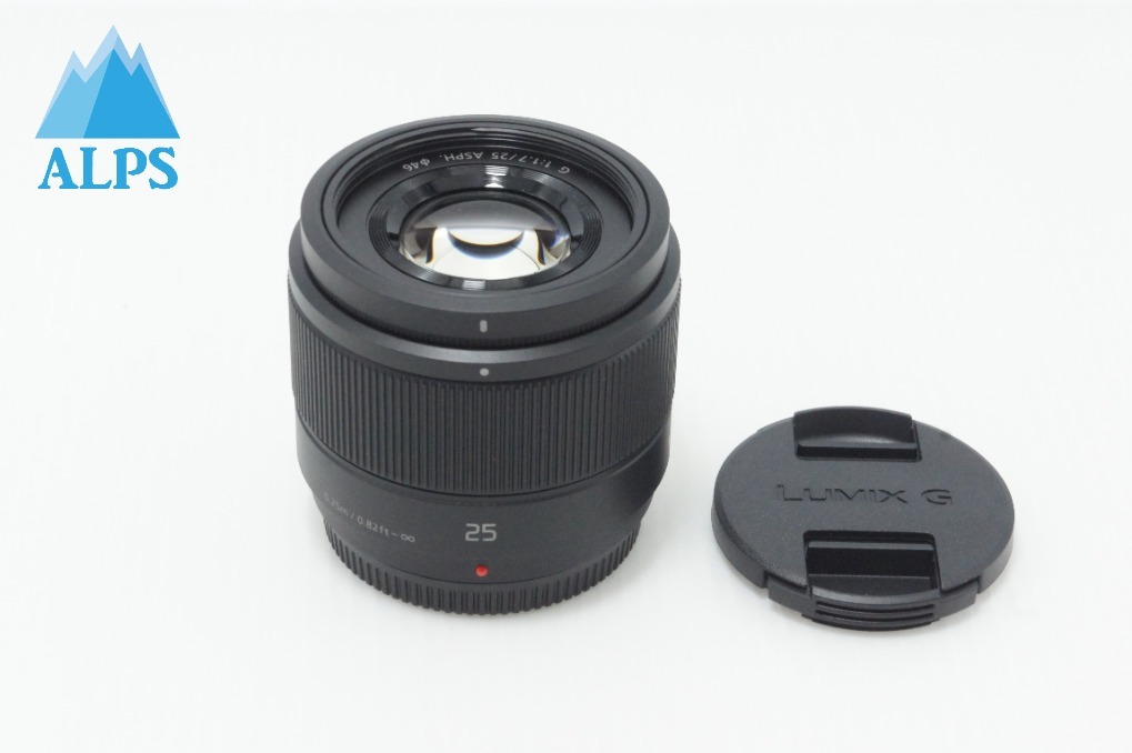 美品 Panasonic パナソニック LUMIX G 25mm F1.7 ASPH. H-H025 マイクロフォーサーズ 単焦点レンズ ブラック 260618ac【アルプスカメラ】