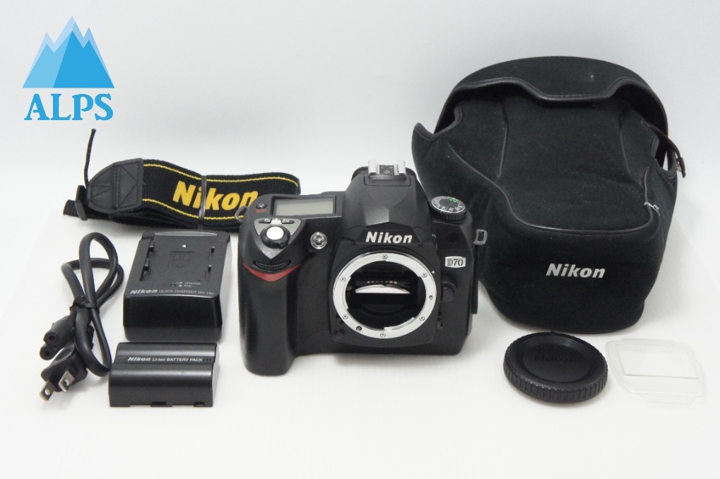 良品 Nikon ニコン D70 ボディ デジタル一眼レフカメラ ブラック ケース付 260616an【アルプスカメラ】