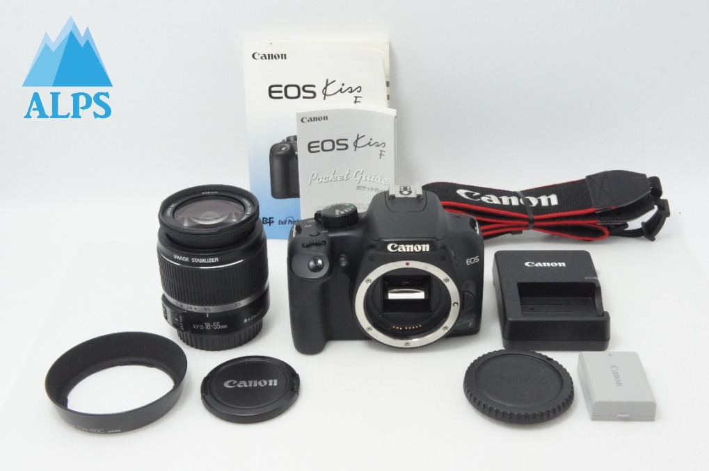Canon キヤノン EOS Kiss F ボディ + EF-S 18-55mm F3.5-5.6 IS デジタル一眼レフカメラ 260619ae【アルプスカメラ】