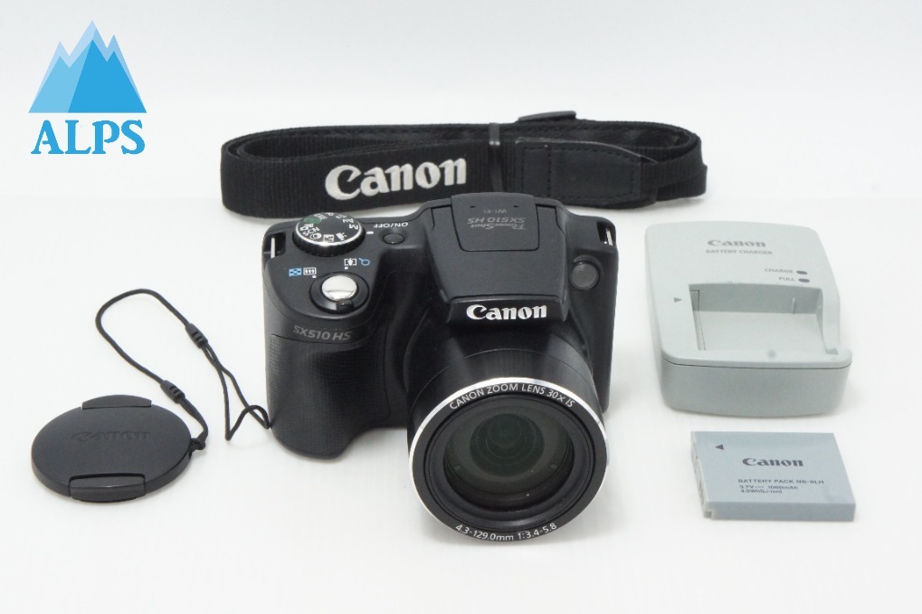 良品 Canon キヤノン PowerShot SX510 HS コンパクトデジタルカメラ ブラック 260618r【アルプスカメラ】