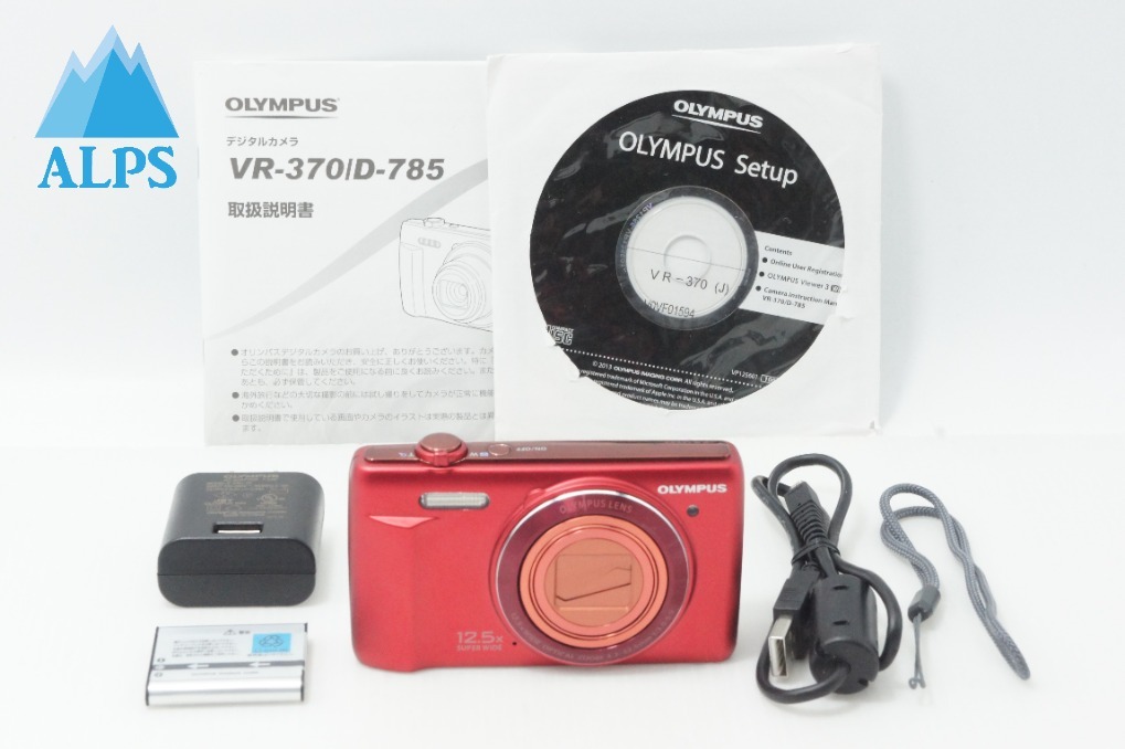 美品 OLYMPUS オリンパス STYLUS VR-370 コンパクトデジタルカメラ レッド 260624g【アルプスカメラ】