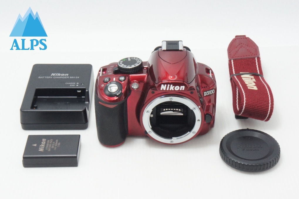 美品 Nikon ニコン D3100 ボディ デジタル一眼レフカメラ レッド 260624q【アルプスカメラ】