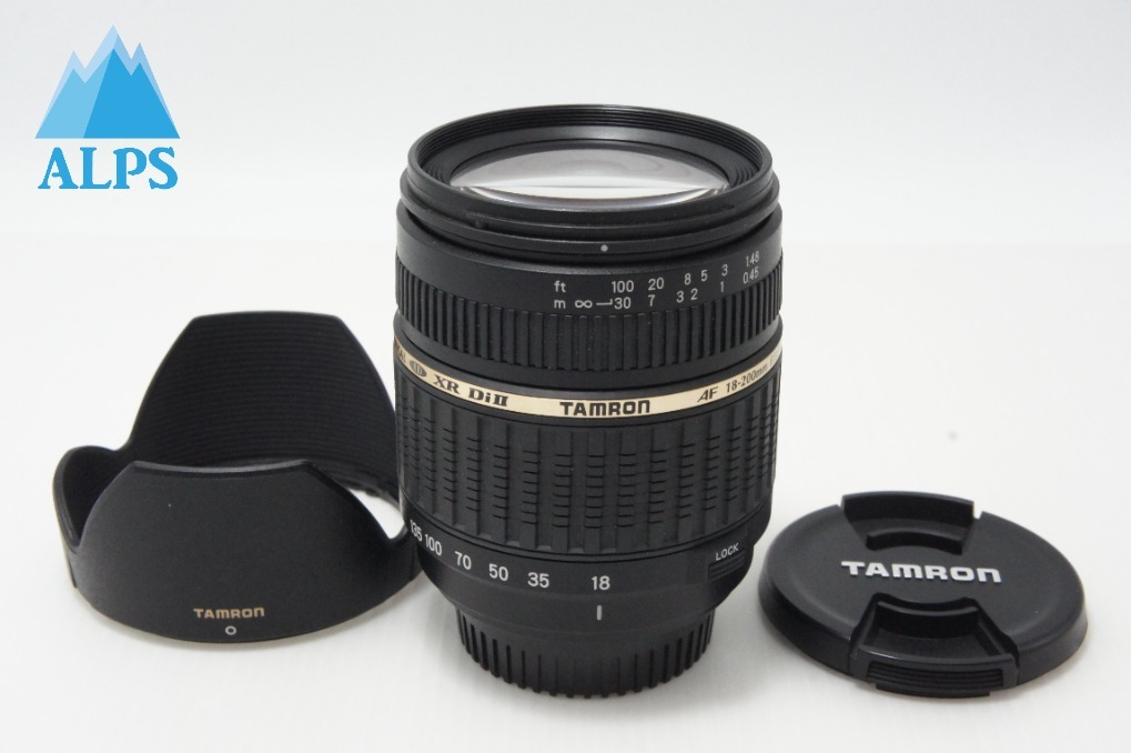 TAMRON AF 18-200mm F3.5-6.3 XR Di II LD Aspherical IF MACRO A14 PENTAX Kマウント ズームレンズ フード付 260702b【アルプスカメラ】