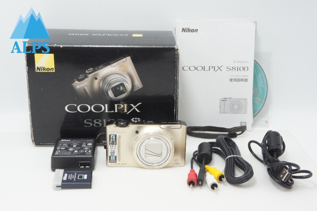 Nikon ニコン COOLPIX S8100 コンパクトデジタルカメラ プレシャスゴールド 元箱付 260701l【アルプスカメラ】