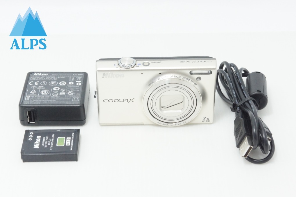 良品 Nikon ニコン COOLPIX S6100 コンパクトデジタルカメラ シャンパンシルバー 260623w【アルプスカメラ】