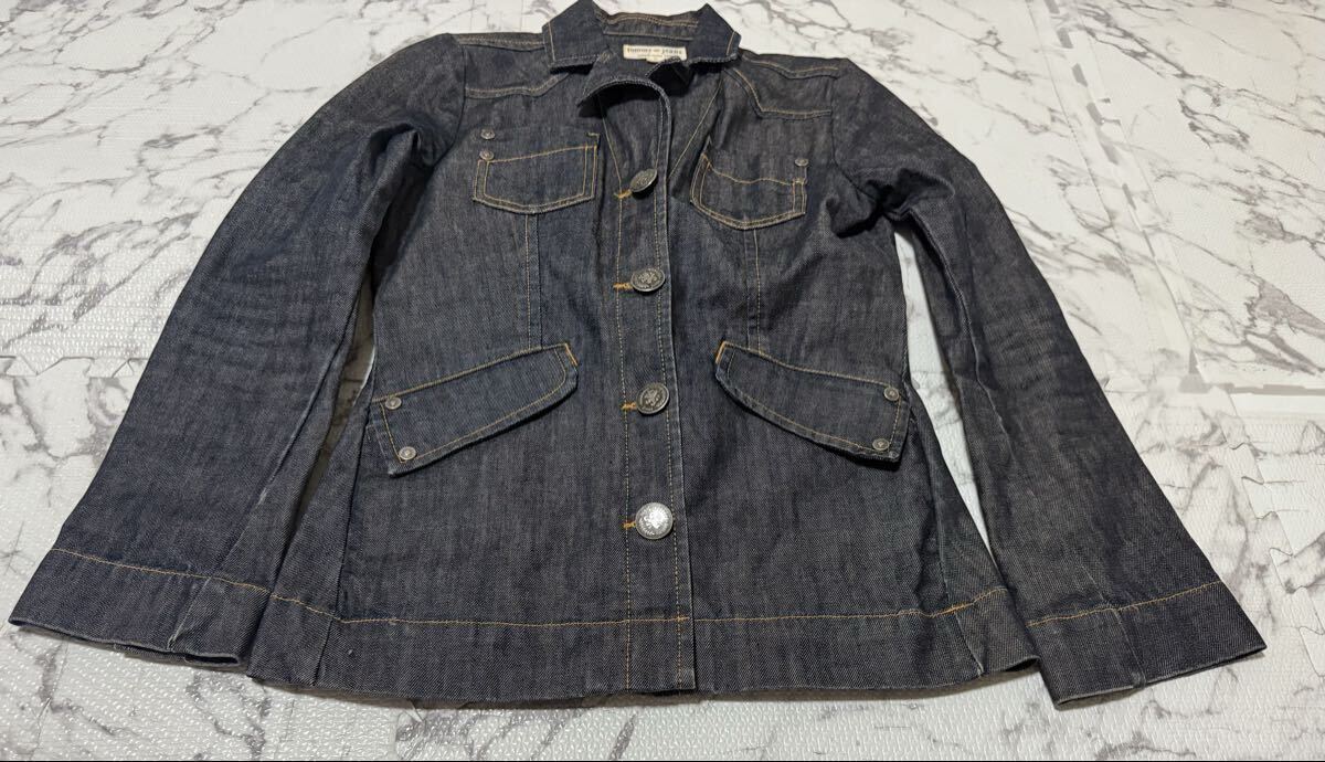 ★TOMMY HILFIGER トミーヒルフィガー ジャケット デニムジャケット Gジャン 銀ボタン　レディース　Mサイズ