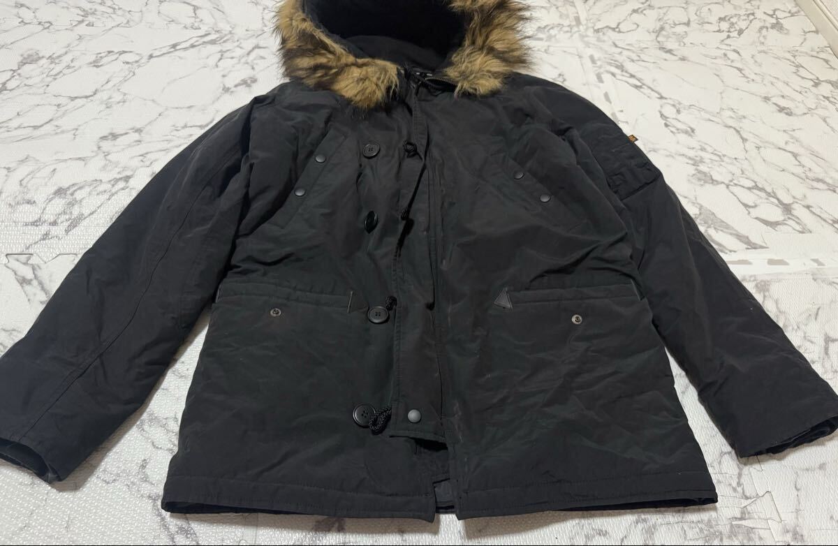 ★ALPHA INDUSTRIES アルファインダストリーズ コート モッズコート ミリタリー フライトジャケット ブラック メンズ　XLサイズ